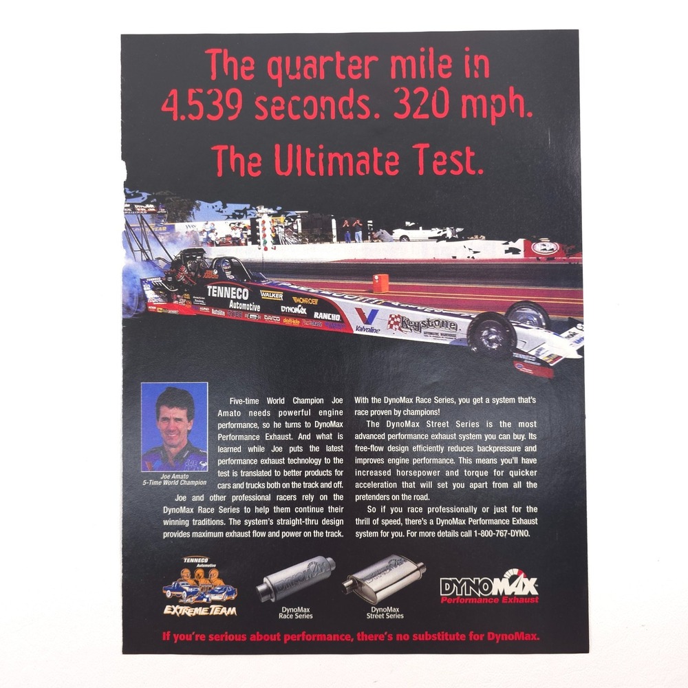 JOE AMATO Dynomax NASCAR Garage Decor Racing Chevelle Muffler Print Poster Ad